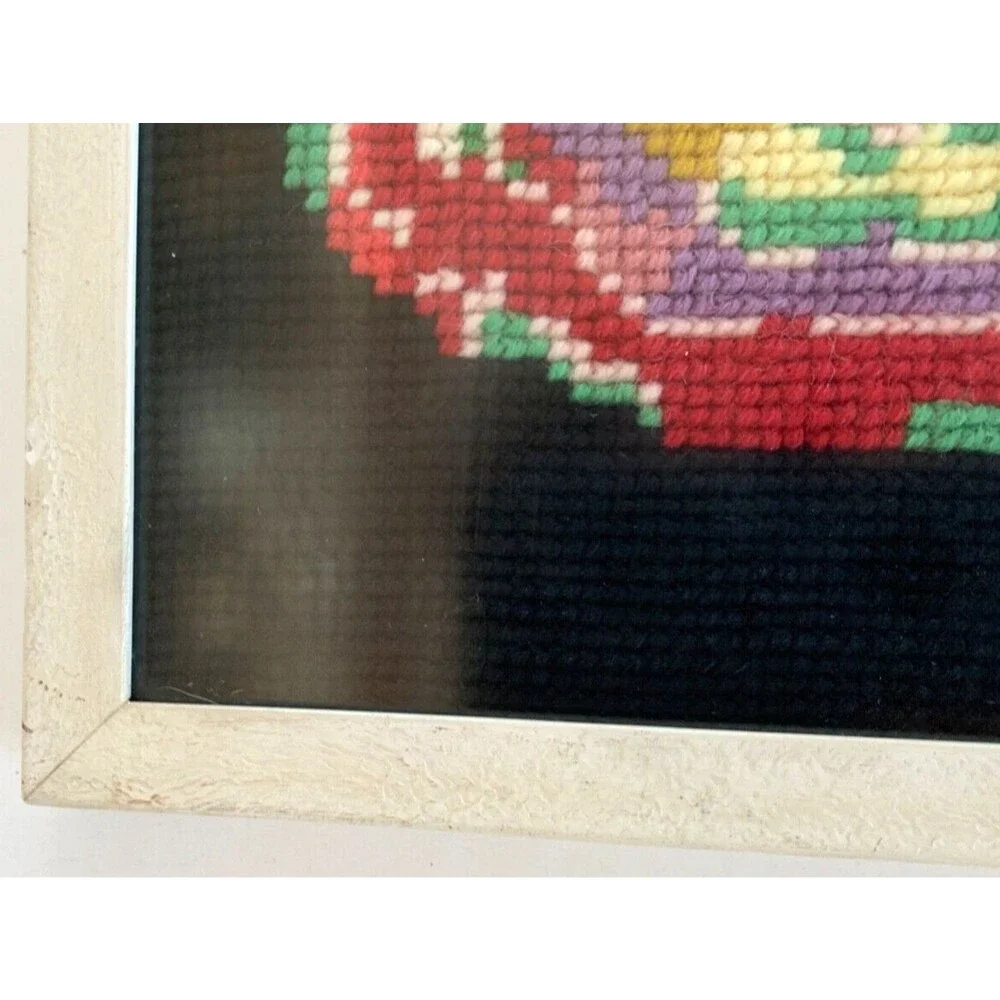 Vintage Rooster Needlepoint Wall Art 12